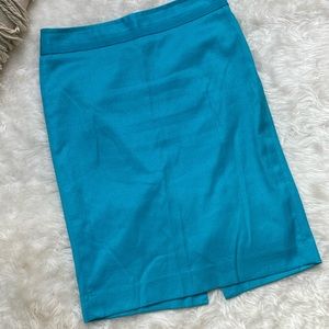 Blue pencil skirt